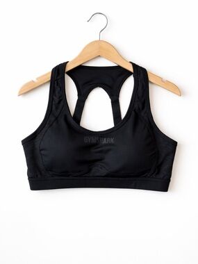 Gymshark Adapt Fleck Seamless Sports Bra Black Medium Racerback